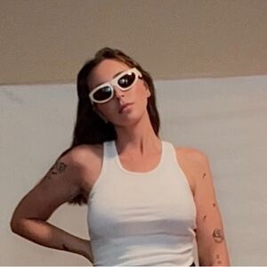 PORT TANGER SUNGLASSES WHITE ACETATE TOBACCO LENS RAPTOR